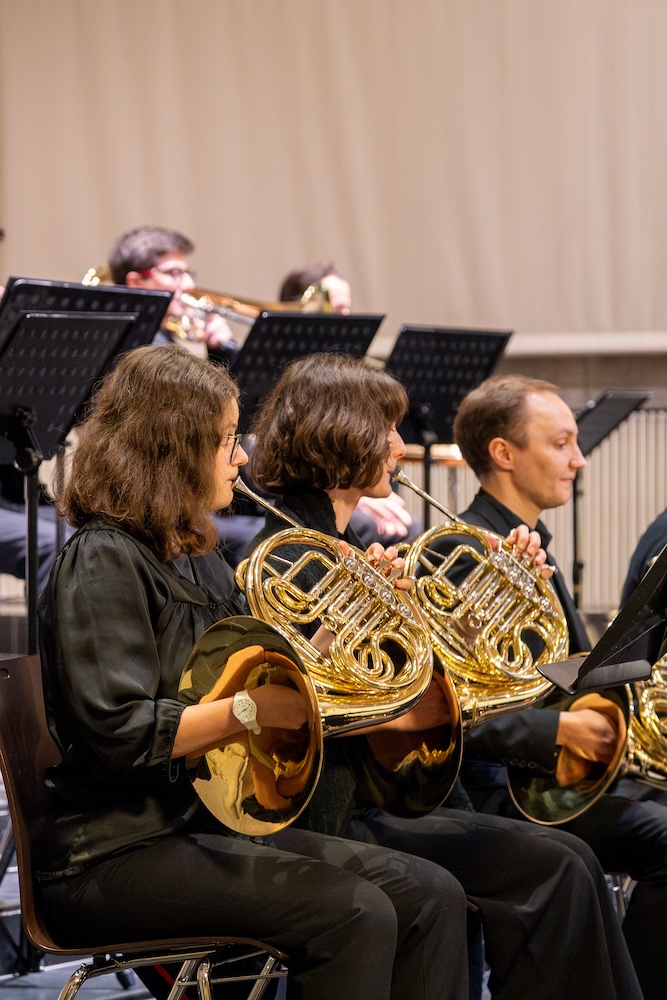Hornist:innen des Campus Orchesters Luzern am Jubiläumskonzert.