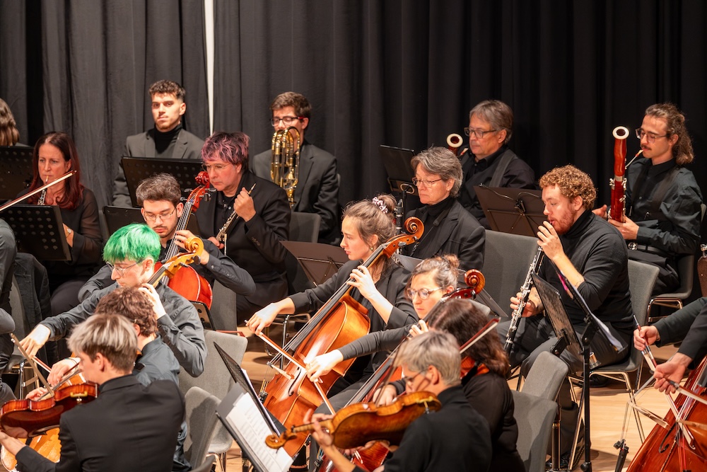 Mitglieder des Campus Orchesters Luzern am Jubiläumskonzert im Kursaal Engelberg.